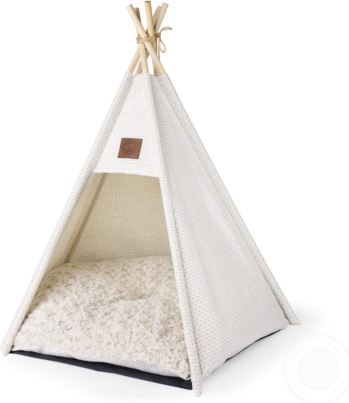 Pickle & Polly - Small to Medium Dog Bed Teepee/Tent for Dogs & Cats - Stylish, Soft, Cozy Dog Be... | Amazon (US)
