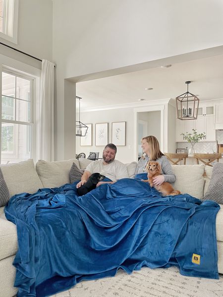 Our movie nights just got a whole lot better thanks to this 10 foot x 10 foot Original Stretch Blanket from Big Blanket Co! #ad 

It’s soo velvety soft and cozy - the dogs want to use it just as much as we do! 

@bigblanketco

#LTKfamily #LTKhome