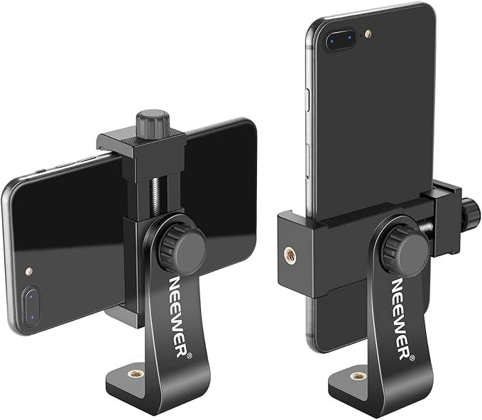 Neewer Smartphone Holder Vertical Bracket with 1/4-inch Tripod Mount - Phone Clip Tripod Adapter ... | Amazon (US)