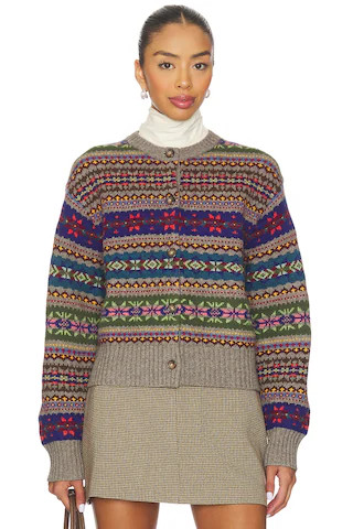 Polo Ralph Lauren Fair Isle Buttoned Cardigan in Tan Multi from Revolve.com | Revolve Clothing (Global)