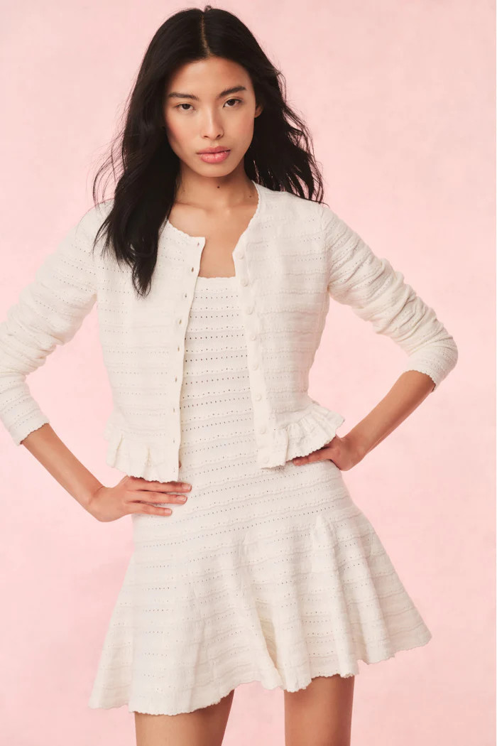 Rogan Pointelle Knit Cardigan | LoveShackFancy