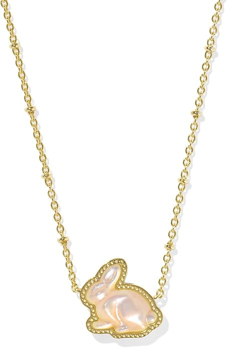Kendra Scott Bunny Short Pendant Necklace, Gold-Plated Brass, Warm Taupe Ivory Mop, Fashion Jewel... | Amazon (US)