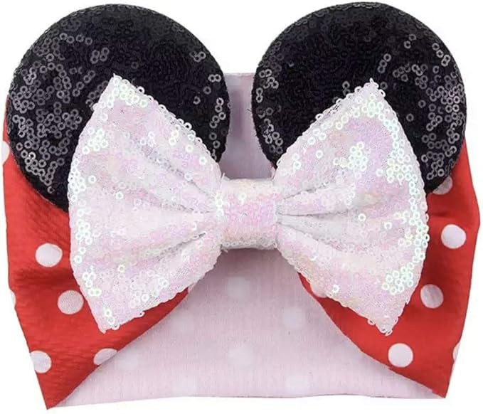CLGIFT Minnie Mouse Ears Baby/Toddler Headband, Minnie Mouse Baby Ears, Minnie Mouse Ears Baby He... | Amazon (US)