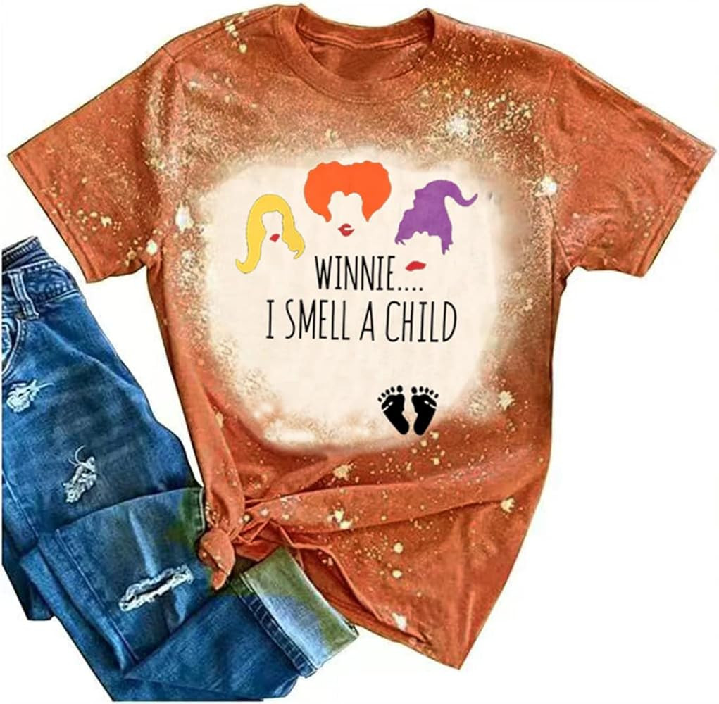 Halloween Pregnancy Shirt Sanderson Sister Witch Graphic Funny Cute Smell Child Letter Print Mate... | Amazon (US)