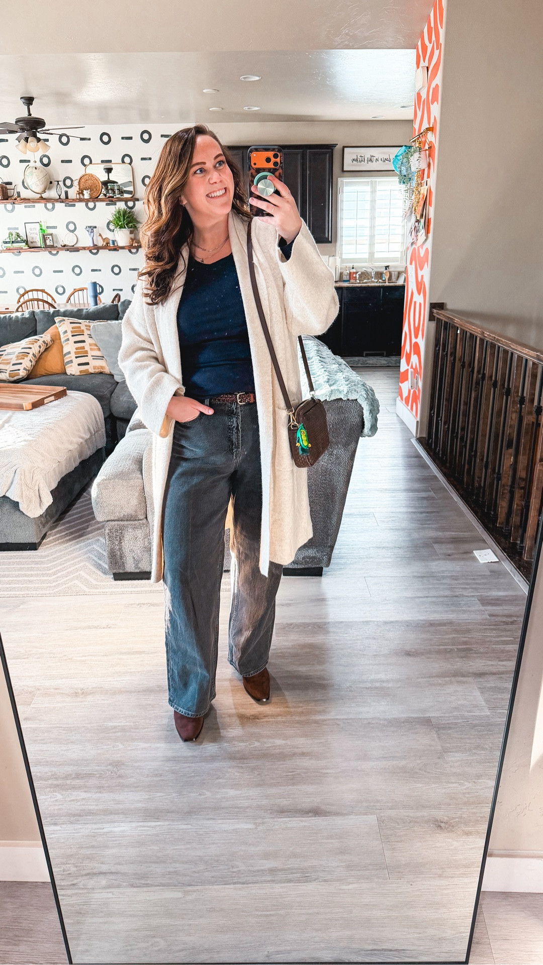 Comfy, warm, and actually wearable… exactly how I like my everyday outfits.
This is one of those real-life working mom outfits that I'd wear again and again without overthinking it.
Bra (38DD)
Undies (XXL)
Jeans (14)
Tee (XL)
Cardigan (XL)

If you're building a comfortable winter outfit that works for mom life, errands, or casual workdays… this one's for you.

#LTKdayinmylife #LTKWorkwear #LTKMidsize