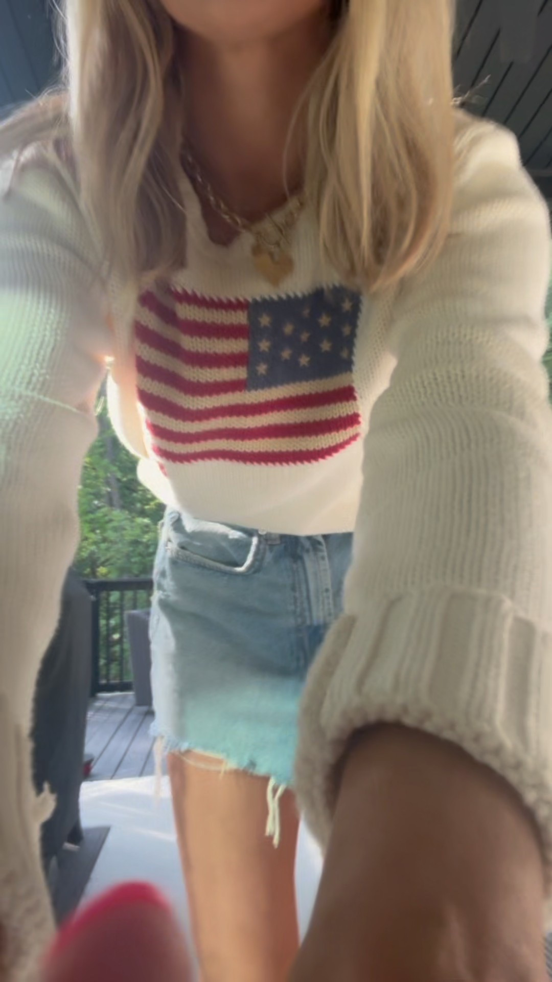 Thankful for cooler weather this MDW so I can actually wear the most perfect sweater ♥️🇺🇸
Skirt is a recent Zara find — wasn’t able to link it for some reason so I’ve linked other similar options! 

#LTKSummerEdit #LTKSeasonal #LTKStyleTip