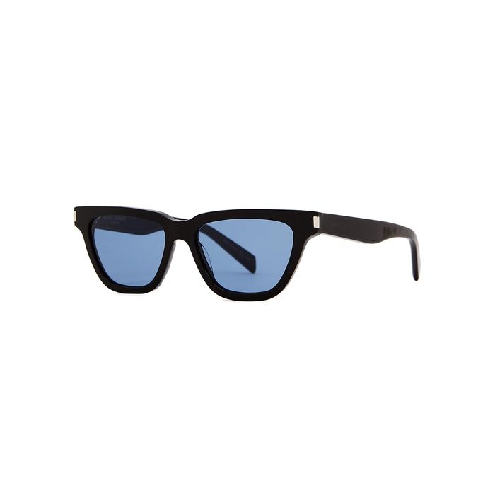 Saint Laurent SL462 Sulpice Black Rectangle-frame Sunglasses | Harvey Nichols (Global)
