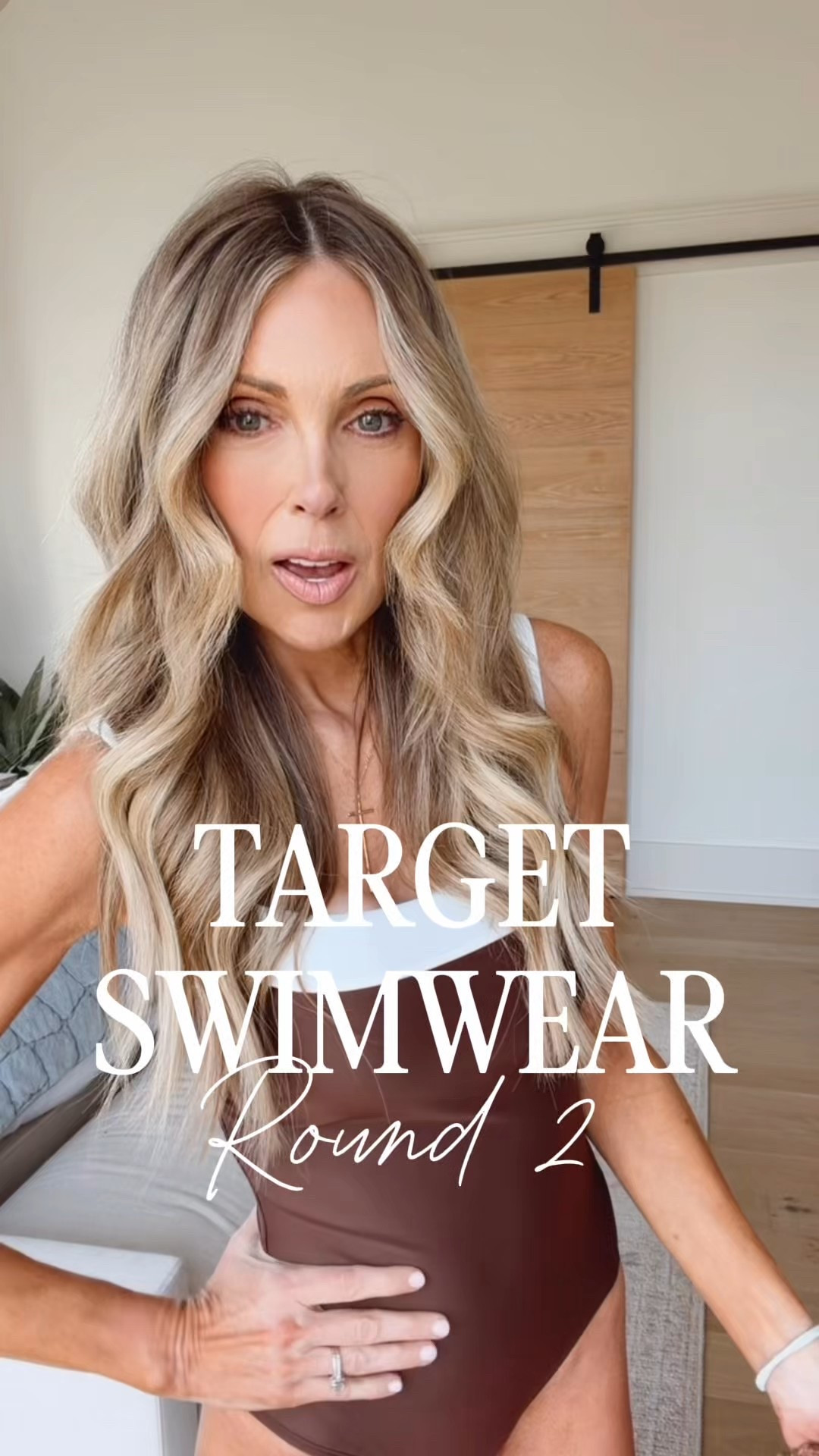 Target did a great job adding shapewear and supportive bras in this year's swim collection!  I'm wearing an XS in all. Go up a size on brown long sleeve coverup. 

#LTKSeasonal #LTKgrwm #LTKTravel