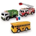 Adventure Force Light & Sound Mini City Service Vehicles, 3 Pack, School Bus, Fire Truck and Recy... | Walmart (US)
