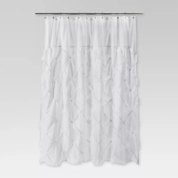 Pinch Pleat Shower Curtain Snow White - Threshold™ | Target