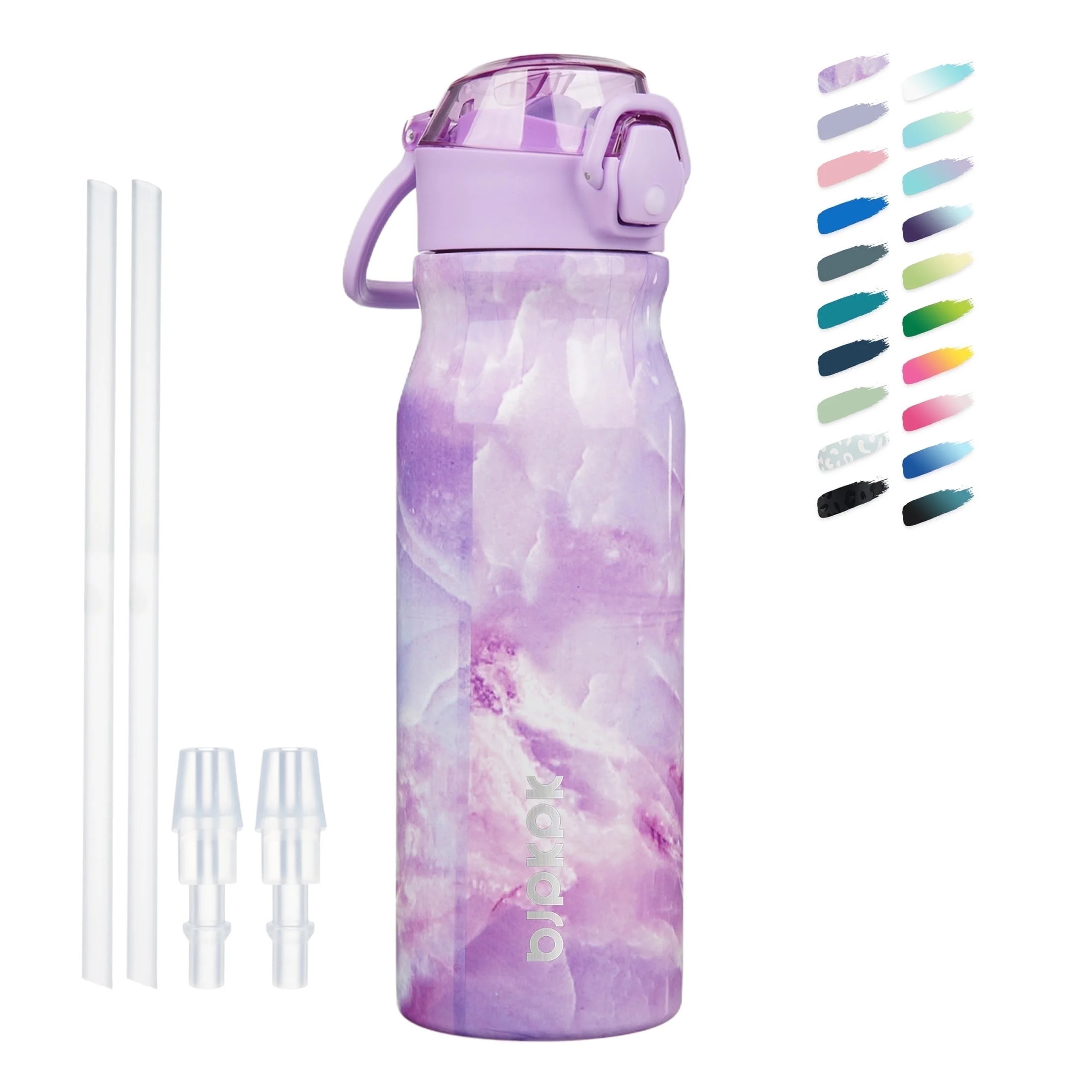 BJPKPK 25oz Stainless Steel Water Bottle with Straw, Insulated Water Bottle, Marble Dawn - Walmar... | Walmart (US)