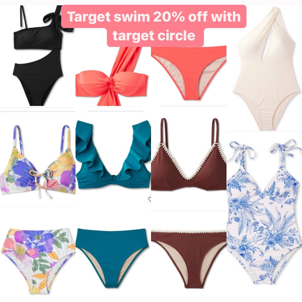 Target swimsuits 20% off with target circle #target #targetfinds #targetfashion #swimsuit #bathingsuit #onepiece #bikini 

#LTKunder50 #LTKsalealert #LTKswim