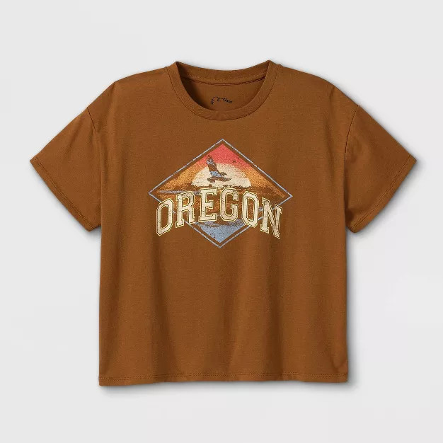 Girls' Boxy Cropped Short Sleeve Graphic T-Shirt - art class™ | Target