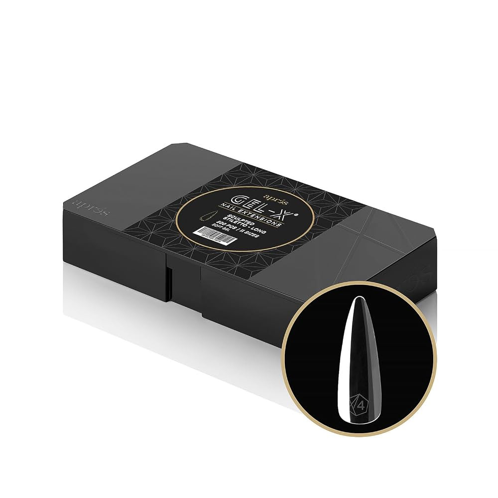 Aprés Gel-X® Sculpted Stiletto Long Tip Box | 500pc Gel-X Tips, 11 Sizes 00-9, Premium Quality | Amazon (US)