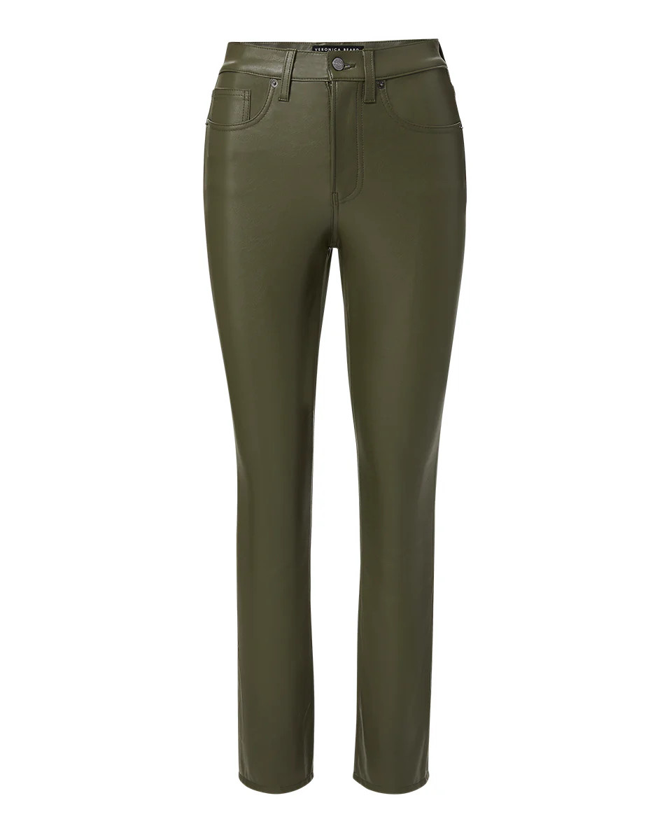 Carly Kick-Flare Vegan Leather Pant | Veronica Beard