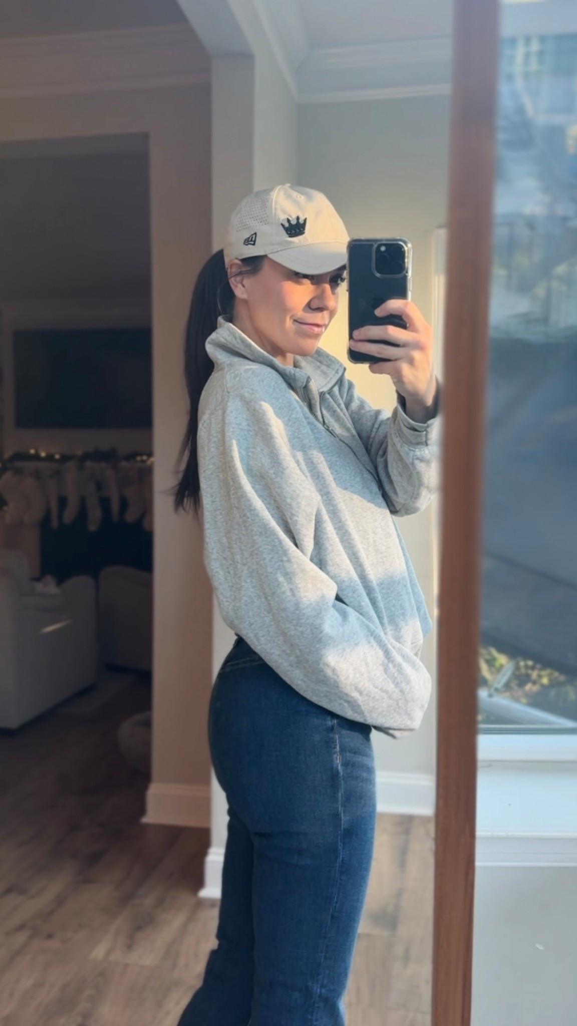 The ladies need to know!! These Ae jeans make the booty booty!! The design is so flattering - love how there are monocles and where the stitching is. The material is perfectly stretchy and with the flare fit! 

#LTKSeasonal #LTKmomlife