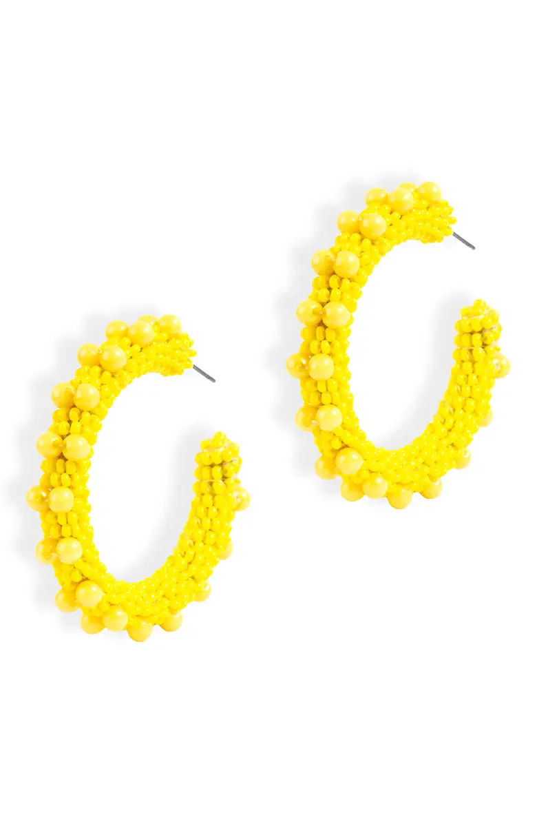 Deepa Gurnani Vidya Beaded Hoop Earrings | Nordstrom | Nordstrom
