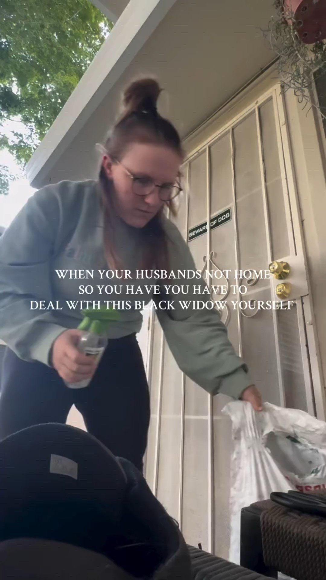 99% sure those were spider nests or she was pregnant?!?!?! 🥲 
.
.
.
#spider #blackwidow #marriedlife #girlproblem #relatable #sarahlawrence