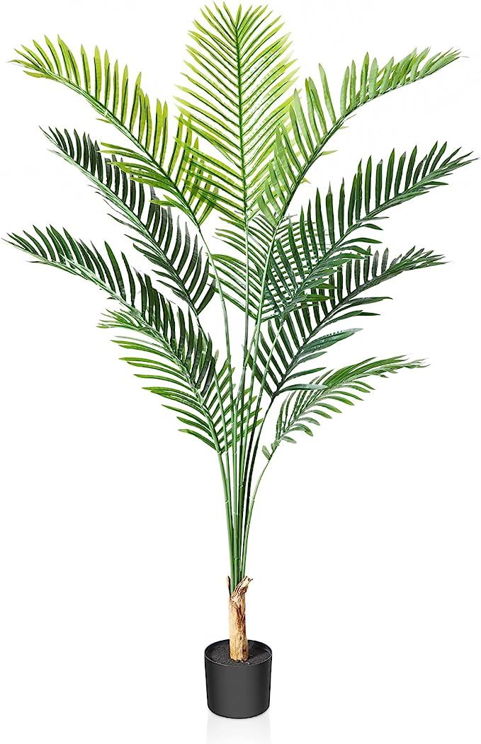 CROSOFMI Artificial Areca Palm Tree 6 Feet Fake Tropical Palm Plant,Perfect Faux Dypsis Lutescens... | Amazon (US)
