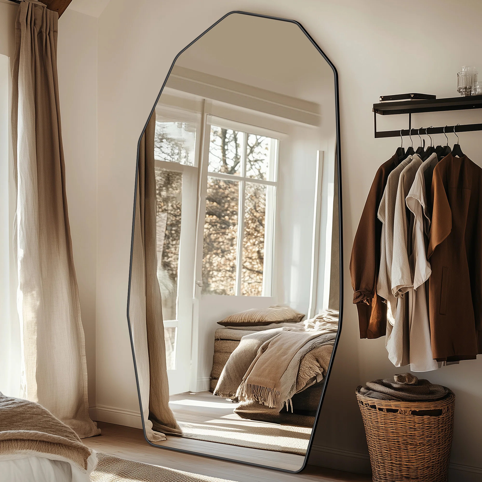 Chic Diamond Floor Mirror | Wayfair North America