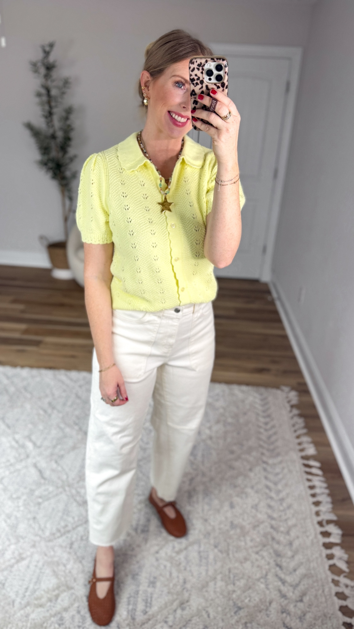 Daily try on, Walmart fashion, Walmart outfit, Walmart try on, free assembly, yellow sweater, white jeans 

#LTKmomlife #LTKWorkwear #LTKootd