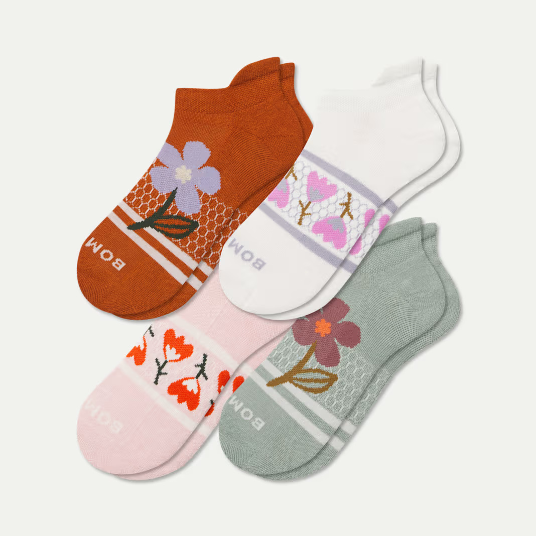 Women's Garden Party Ankle Sock 4-Pack | Bombas