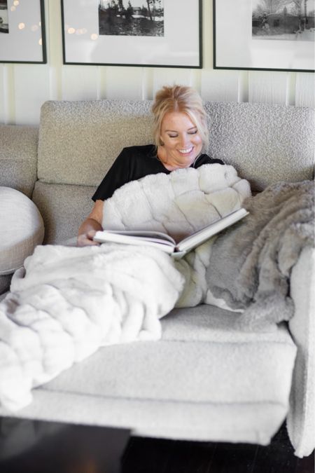 Get cozy with the softest faux fur blanket. I love to curl up on our reclining couch with a good book or journal. 
Crate and barrel, Amazon find, coffee table book, cozy home decor. 

#LTKhome #LTKsalealert #LTKfindsunder50