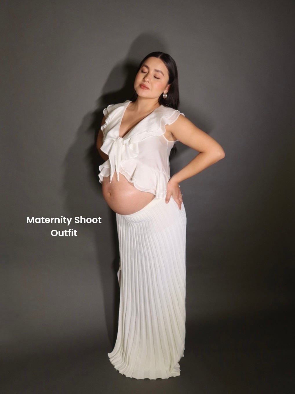 My top is old from H&M and white ribbed skirt is also from a couple years ago from DISSH. Linking super cute and similar items that could also work for maternity shoot. 

#LTKBump #LTKootd #LTKmomlife