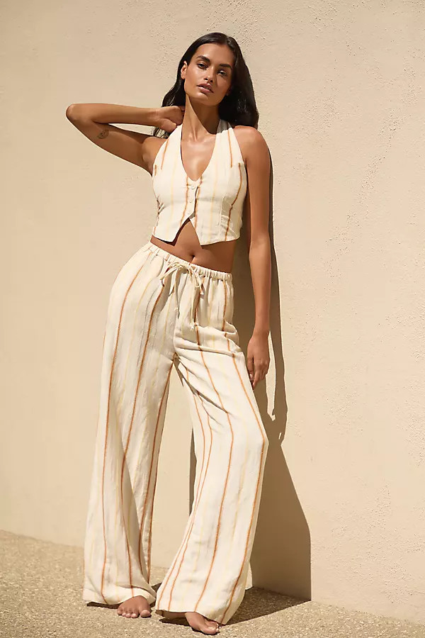 LSPACE Beach House Linen Pants | Anthropologie (US)