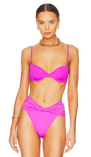x REVOLVE Irene Bikini Top in Vita Solid Fuchsia | Revolve Clothing (Global)