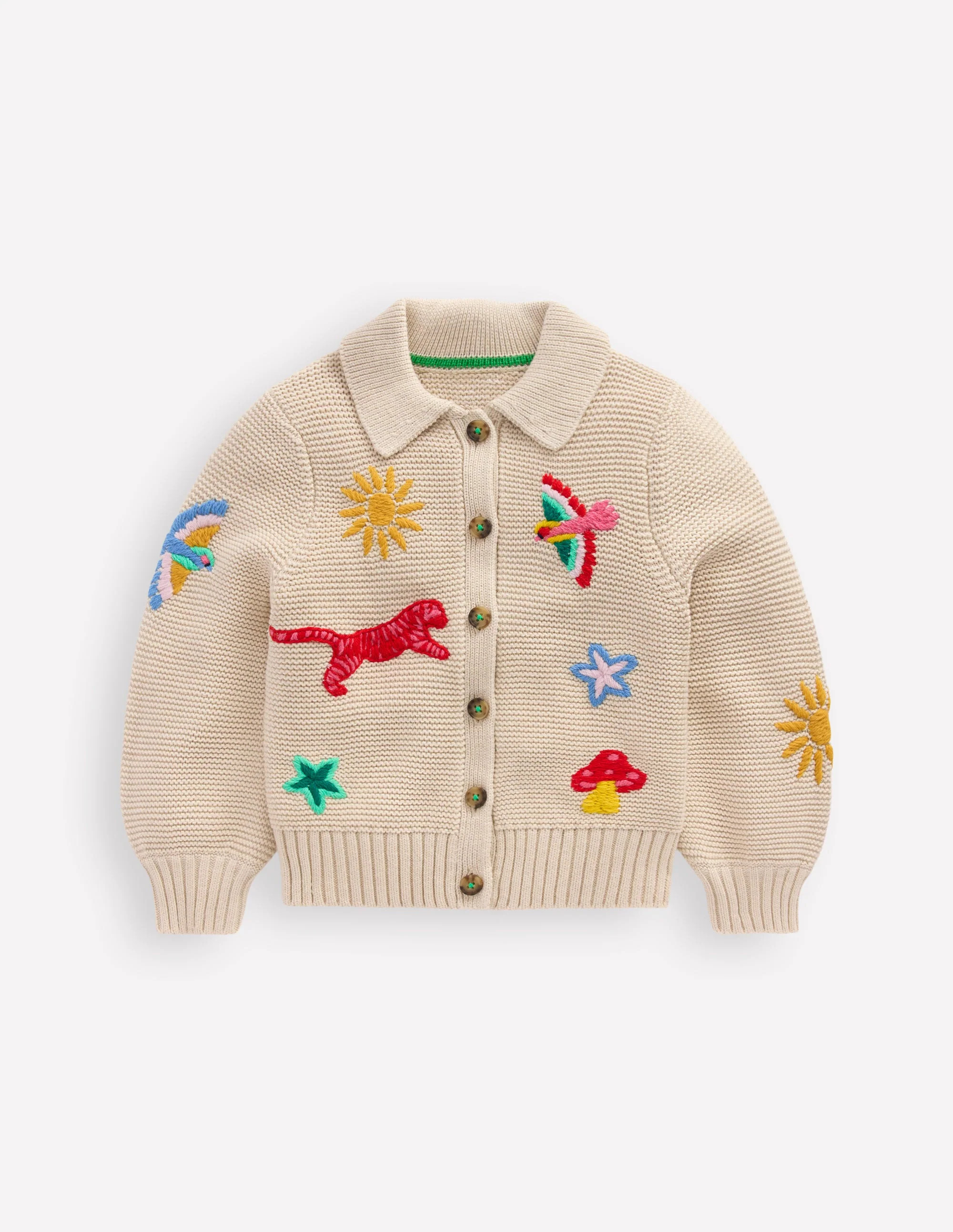 Collared Cardigan-Ecru Marl | Boden (US)