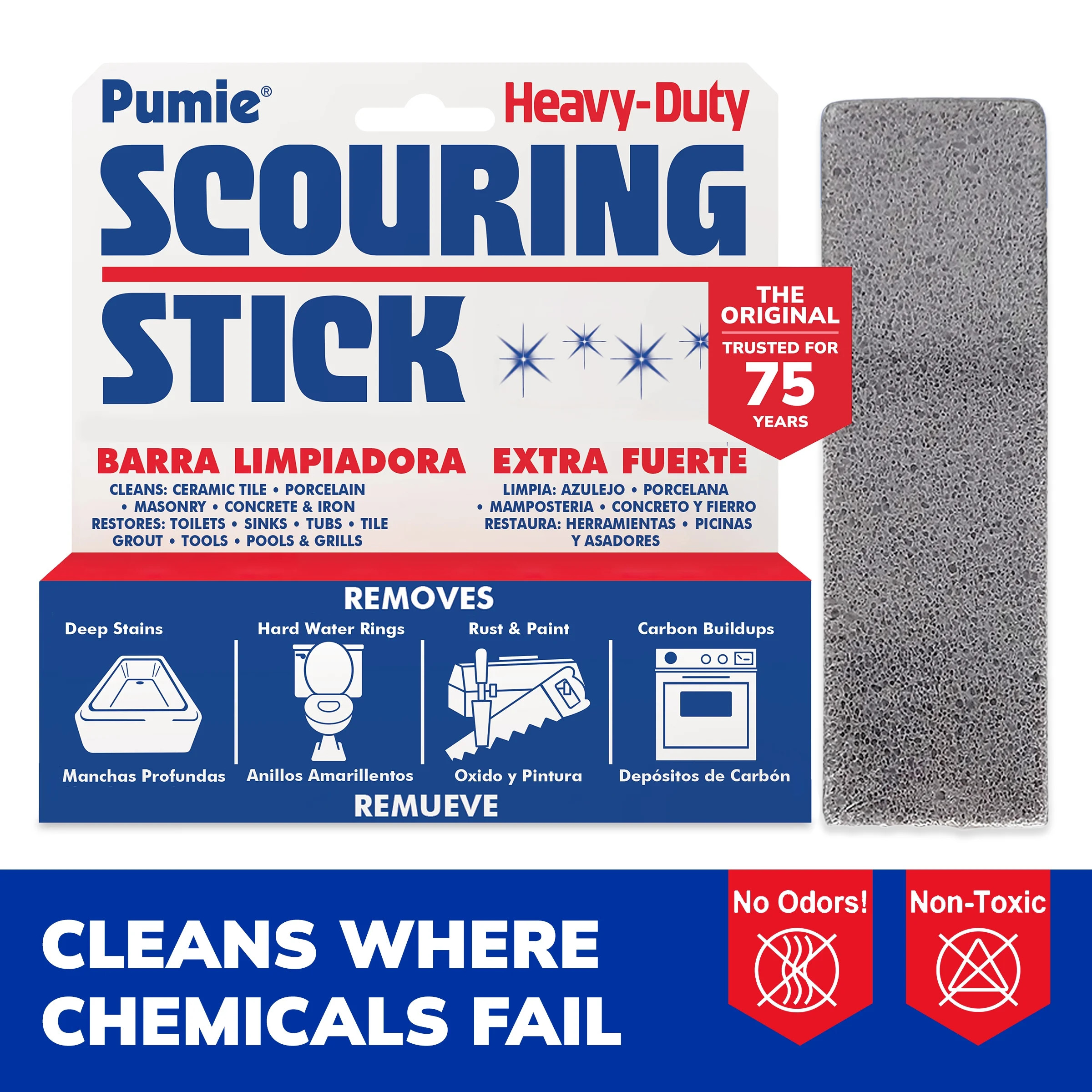 Pumie Scouring Stick Indoor and Outdoor Cleaner, 1 Count | Walmart (US)