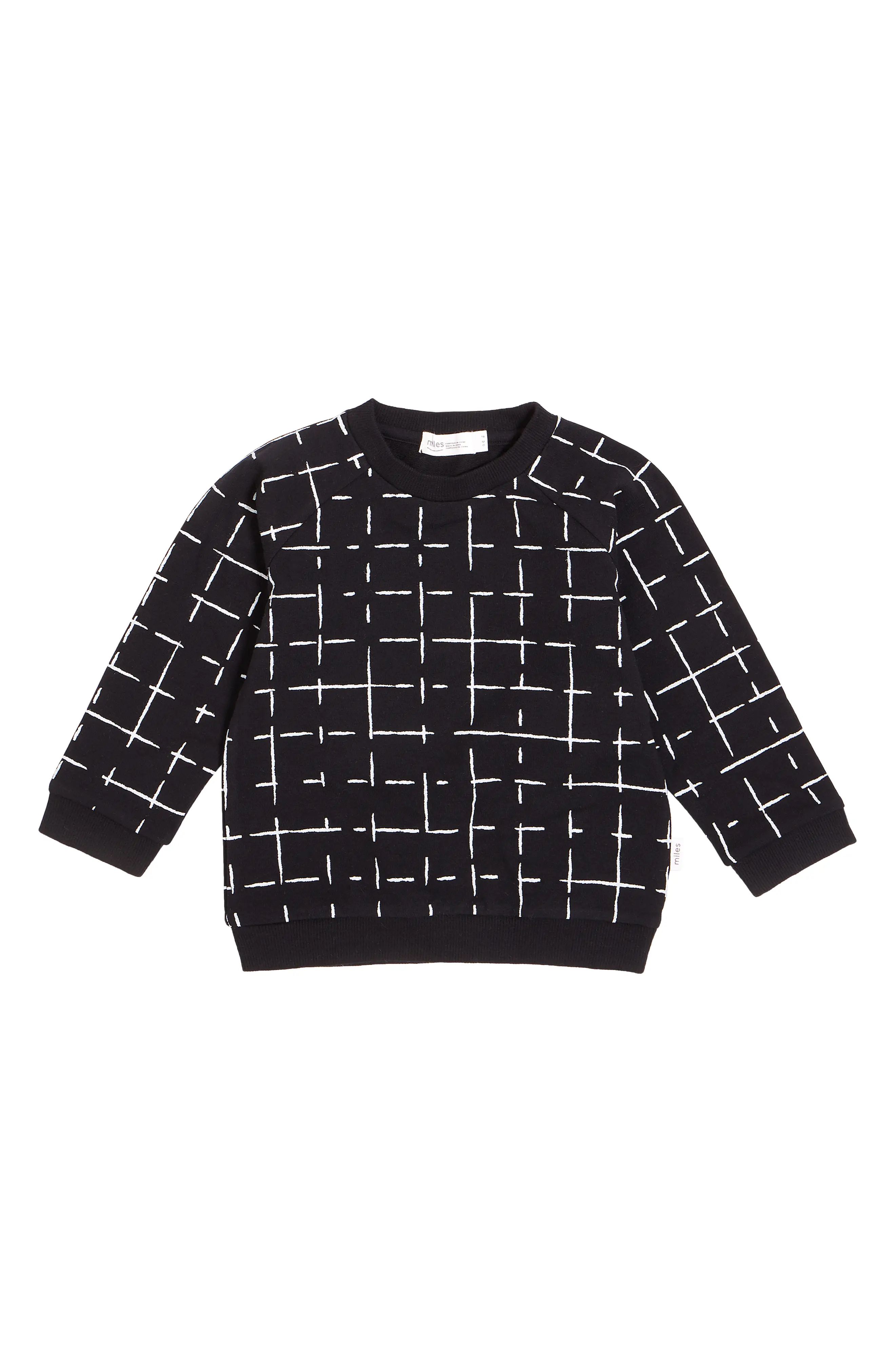 MILES THE LABEL miles Graphic Sweatshirt in Black at Nordstrom, Size 3M | Nordstrom