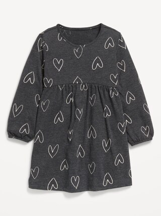 Printed Jersey-Knit Long-Sleeve Dress for Toddler Girls | Old Navy (US)