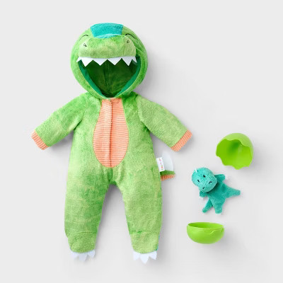 14" Baby Doll Dino Outfit - Gigglescape™ | Target