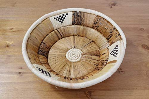 Small Hand Woven African Basket - 8 Inches Banana Fiber Basket - Handmade in Uganda - Light Tan, ... | Amazon (US)