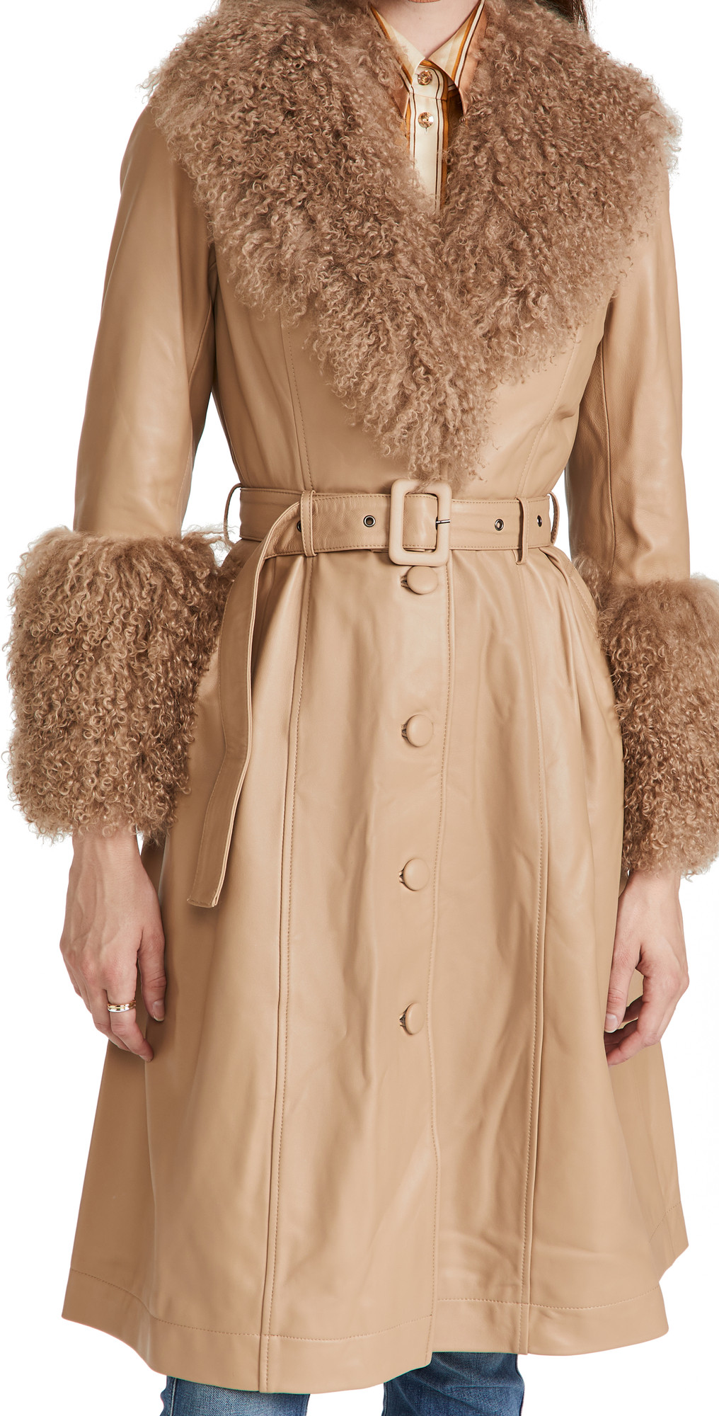 Saks Potts Foxy Shearling Trench Coat | Shopbop