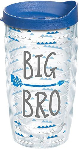 Tervis 1247239 Big Bro Tumbler with Wrap and Blue Lid 10oz Wavy, Clear | Amazon (US)