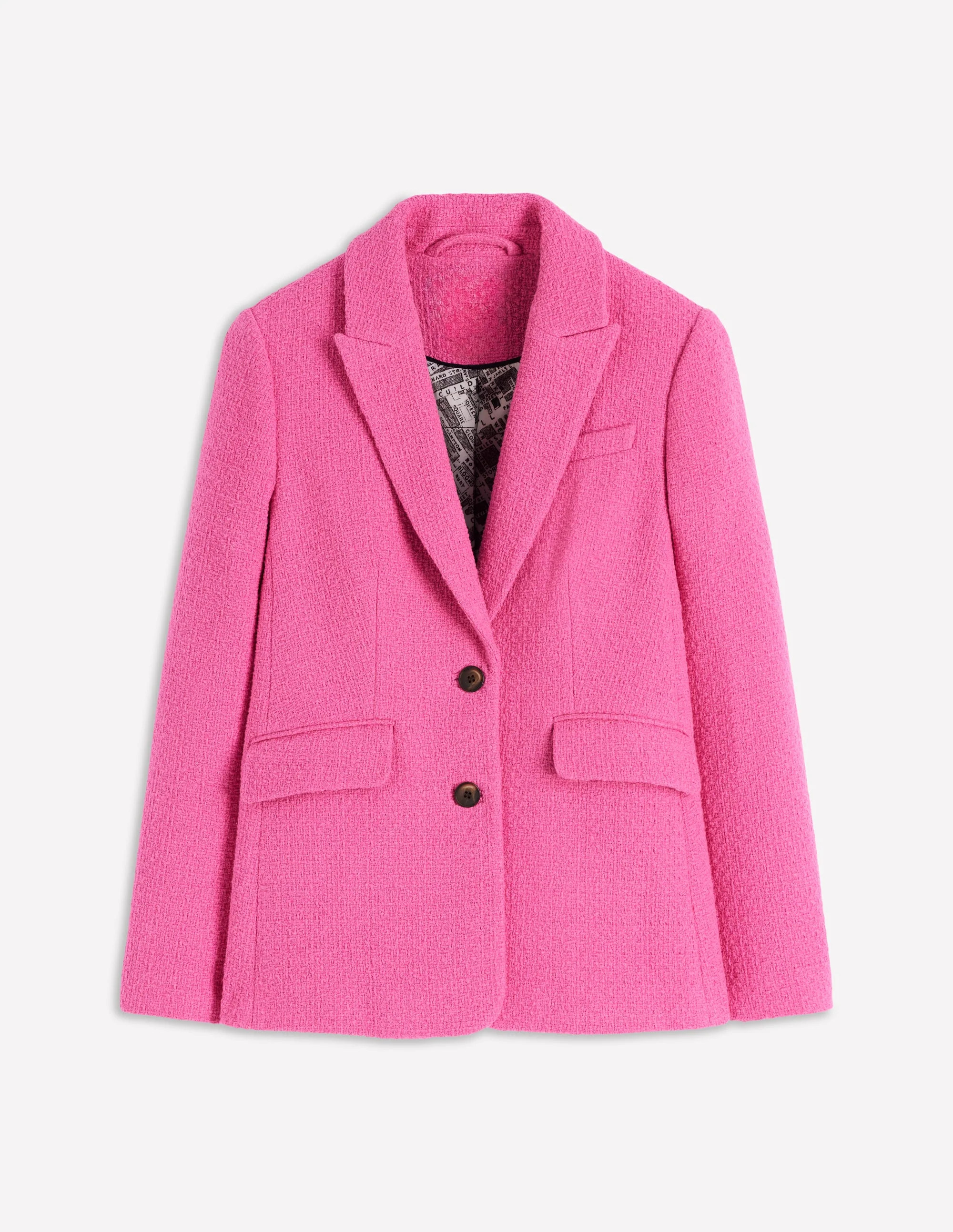Stamford Texture Blazer-Pink Peony | Boden UK