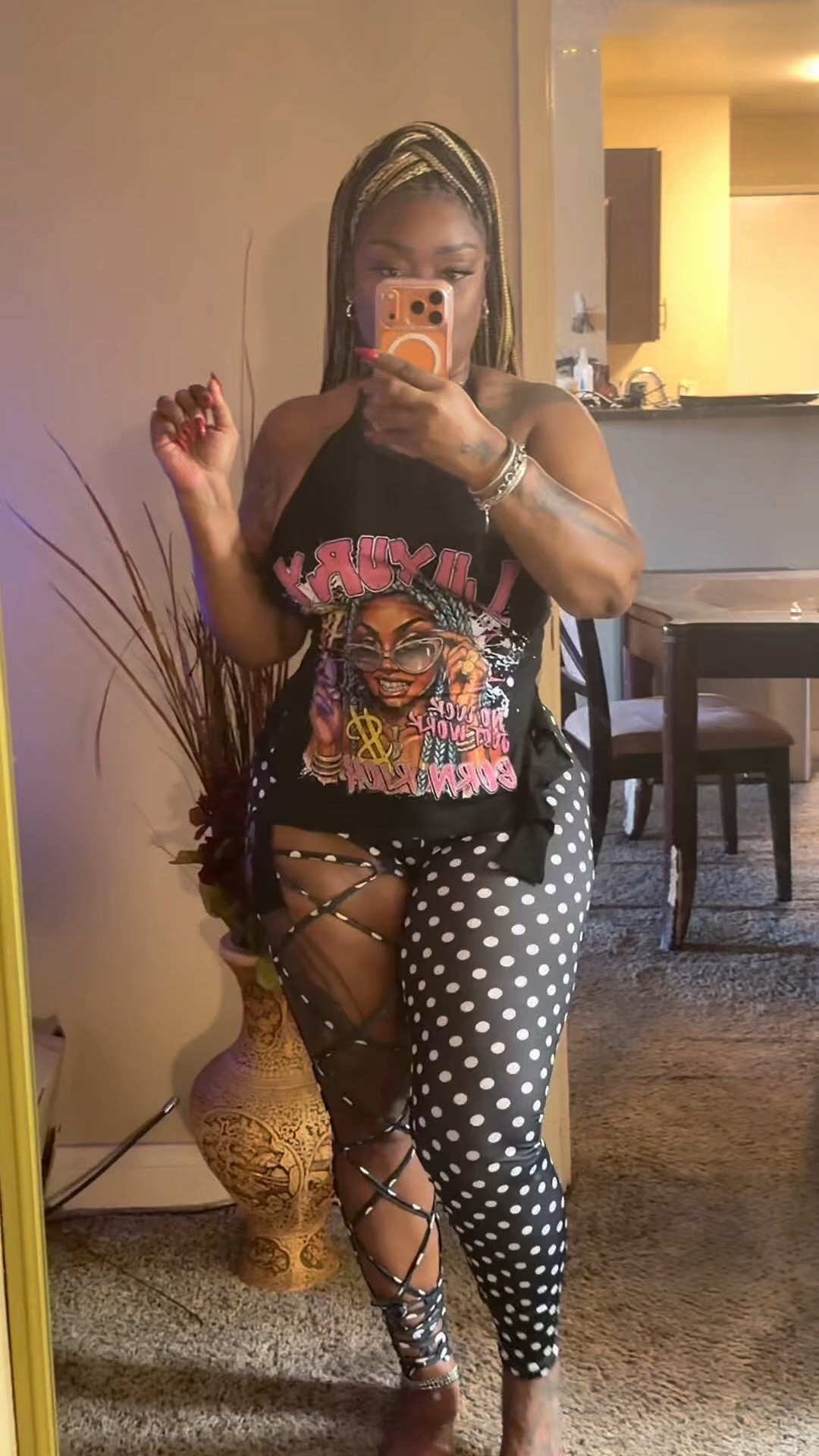 Mart J. Bilge Concert Ready ✨✨✨ My outfit is lightweight, stretch pants ( Lace Up), Polka Dot cute.  I cut out my graphic Tee to give it some character.

     ~Follow~
📌LTK (Free) Search (Creators) Type: Mz_Ronnie 
📌TikTok: MzRonnie Tha Fashionista
📌Amazon Storefront: Mz. Ronnie
📌Walmart Storefront: Mz_Ronnie Fashion Finds
📌Instagram: Magical_diva72
📌FB: Ronnie Bond
📌Pinterest: Ronnie Bond

#LTKootd #LTKTravel #LTKgrwm
