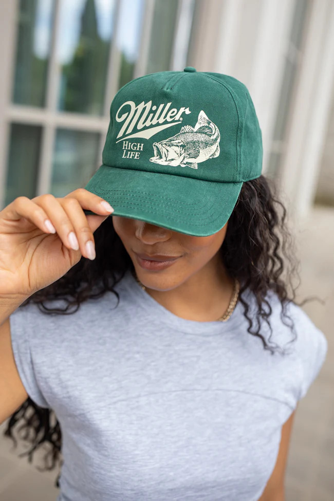 Miller High Life Green Trucker Hat | Pink Lily