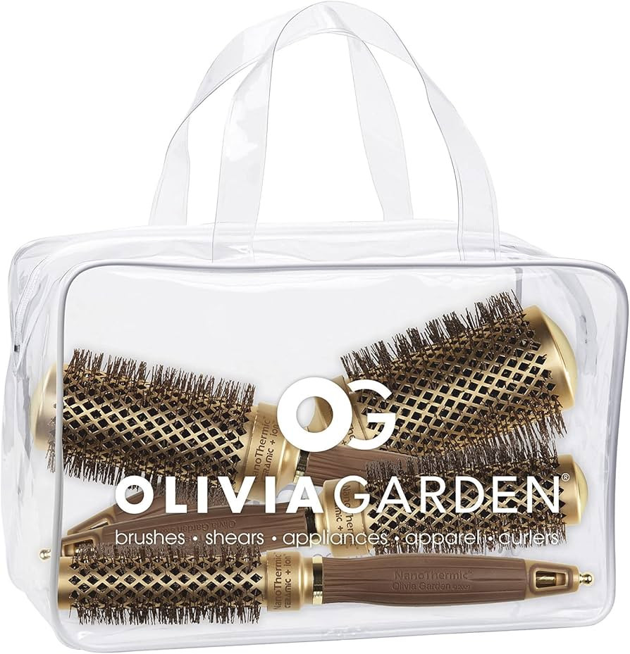 Olivia Garden NanoThermic Ceramic + Ion Round Thermal Hair Brush (not electrical) | Amazon (US)