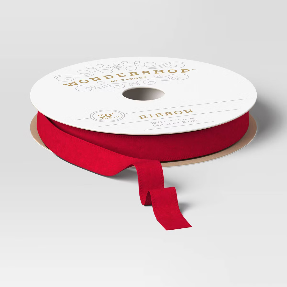 30' Christmas Premium Ribbon Dark Pink Faux Velvet- Wondershop™ | Target