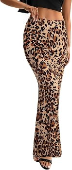 KIFOVEN Women's High Waist Elastic Flare Sexy Bodycon Basic Slim Maxi Skirt | Amazon (US)