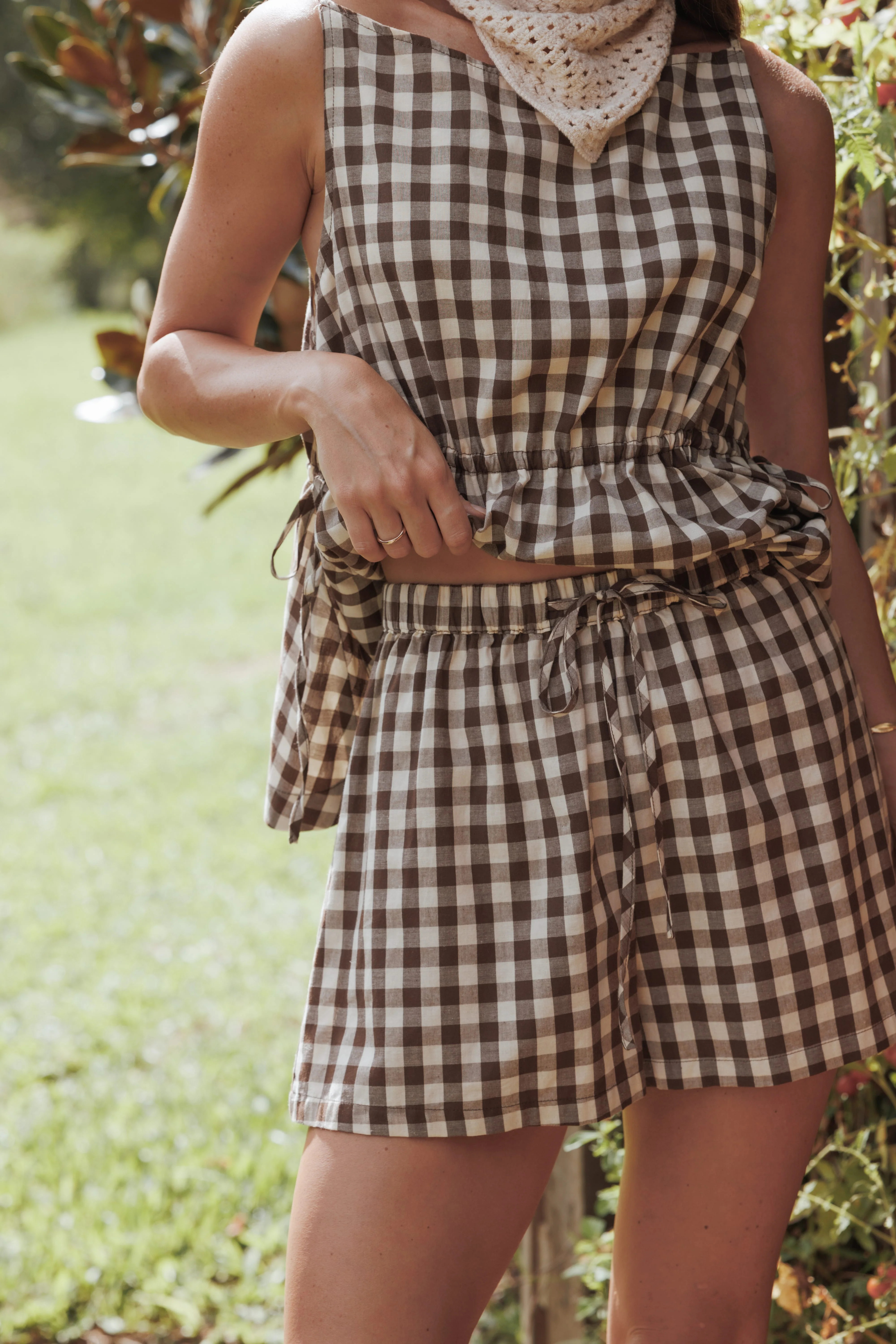 Rory Shorts - Brown Gingham | Petal & Pup (US)