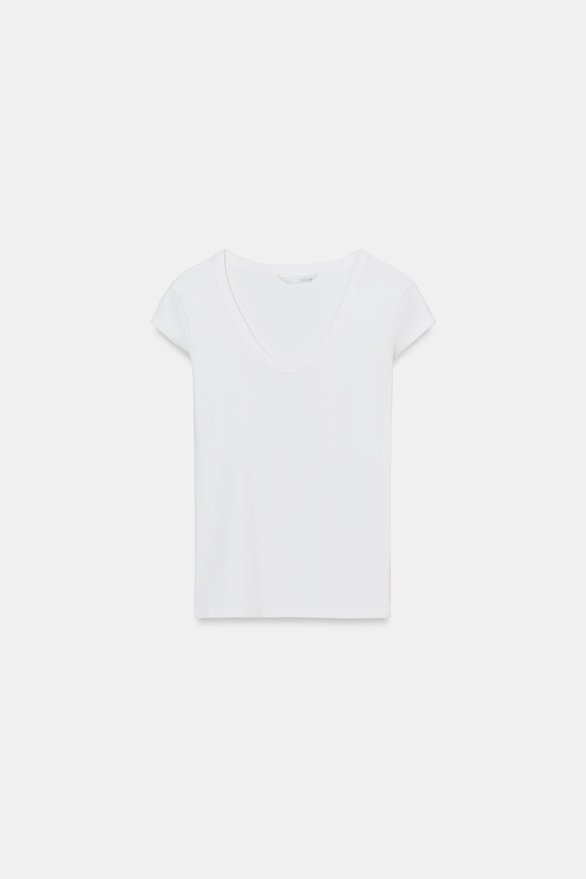 POT NECK T-SHIRT | Zara UK