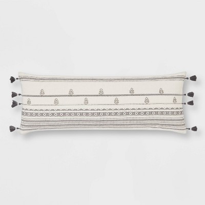 Oblong Oversized Woven Geo Decorative Throw Pillow Cream - Threshold™ | Target