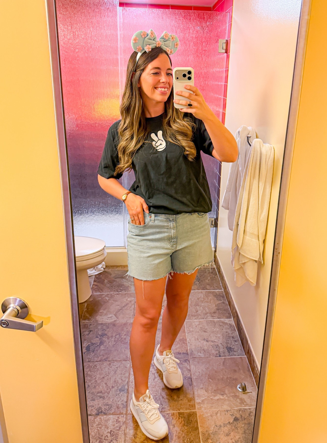 Epcot Disney Outfit ✨ 
This is my favorite Disney shirt I’ve gotten off Etsy! ✌🏼 It’s so soft and comfortable! 
These Levi denim shorts are the perfect length and have the best stretch! I found them at Walmart of all places! 

#LTKootd #LTKTravel #LTKMidsize