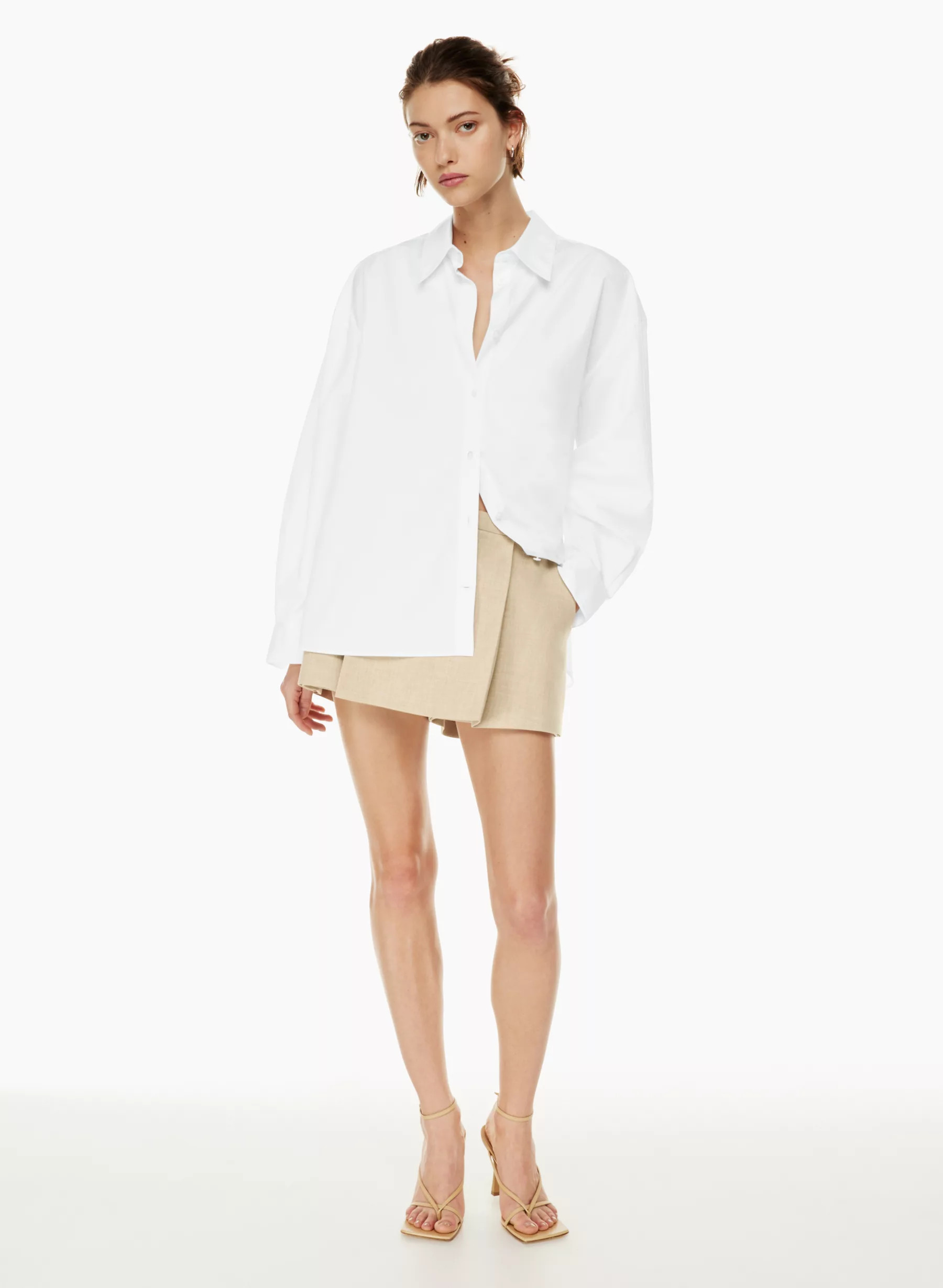 ESSENTIAL POPLIN OVERSIZED SHIRT | Aritzia