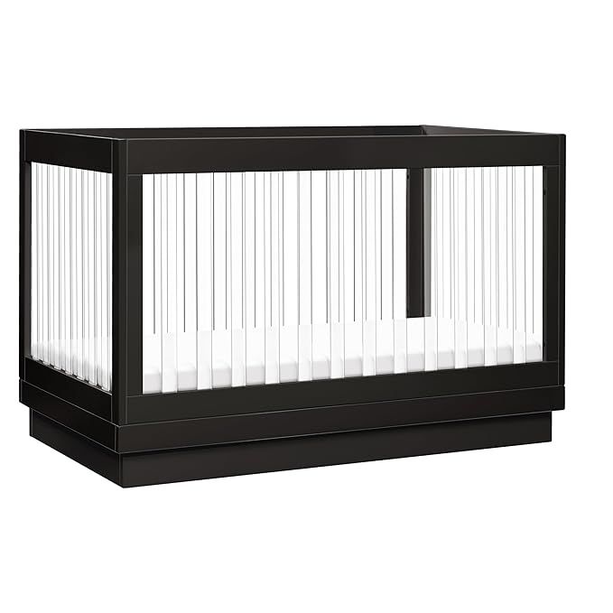 Babyletto Harlow Acrylic 3-in-1 Convertible Crib with Toddler Bed Conversion Kit in Black with Ac... | Amazon (US)
